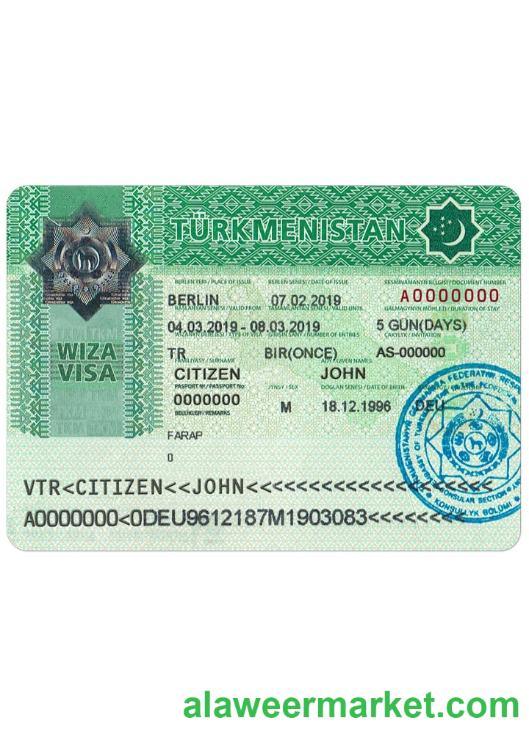 TURKMENISTAN visa